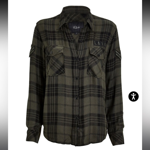 RAILS Women's Pepper Plaid Button Front Shirt Size S - Picture 4 of 13